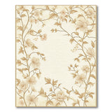 Beige Floral Vine Area Rug