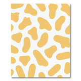 Yellow Organic Blobs Abstract Area Rug