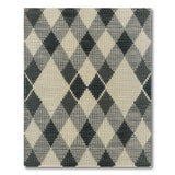 Black White Diamond Geometric Woven Area Rug