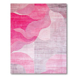 Abstract Area Pink Abstract Pink Wave Area Rug