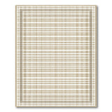 Beige Tan Plaid Geometric Area Rug