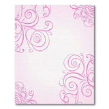 Elegant Pink Swirl Floral Area Rug