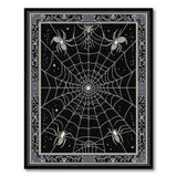 ODIKA Gothic Spider Web Washable Area Rug - Non-Slip Low Pile Spooky Home Decor
