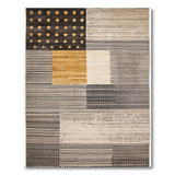 Gold Polka Dot Geometric Modern Area Rug
