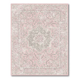 Floral Vintage Pink Floral Distressed Vintage Area Rug