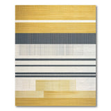 Gold Grey Geometric Striped Area Rug