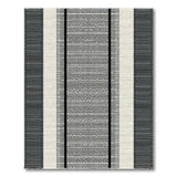 Black and White Black White Striped Woven Area Rug