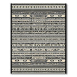 Heritage Tribal Black and White Black White Heritage Tribal Woven Rug