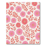 Vibrant Pink Daisy Floral Pink Area Rug