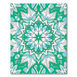 Vibrant Green Mandala Floral Area Rug