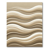 Beige Cascading Waves Abstract Area Rug