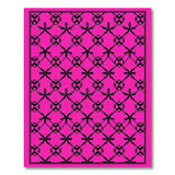Vibrant Pink Dragonfly Lattice Area Rug