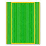 Vibrant Green Yellow Geometric Stripe Area Rug