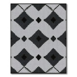 Black White Geometric Diamond No. 4 Area Rug