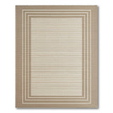 Beige Framed Woven Area Rug
