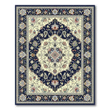 Multi-color and Patterns Traditional Persian Navy Blue Traditional Persian Floral Area Rug