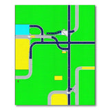 Geometric Highway Interchange Area Rug