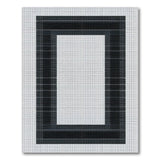 Framed Geometric Black White Area Rug