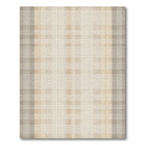 Beige and Neutral Beige Grey Plaid Woven Area Rug