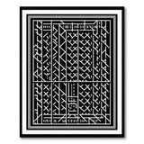 Bold Black White Geometric Abstract Geometric Modern Rug