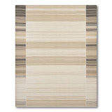 Beige Black Striped Woven Area Rug