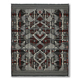 Black Red Geometric Southwestern Area Rug