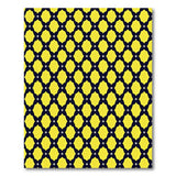 Vibrant Yellow Navy Hexagon Geometric Rug