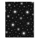 Black White Snowflake Pattern Area Rug