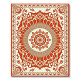 Elegant Red Mandala Persian Area Rug