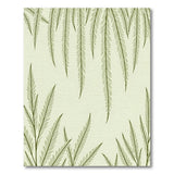 Green Fern Fronds Line Art Area Rug