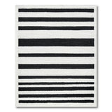 Bold Black White Striped Woven No. 2 Area Rug