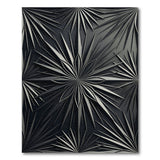 Geometric Modern Starburst Geometric Black White Area Rug