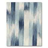 Blue and Teal Blue Teal Distressed Striped Area Rug