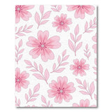 Blush Pink Floral Garden Area Rug