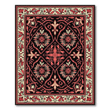 Traditional Persian Red Red Floral Traditional Persian Area Rug