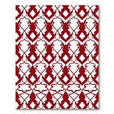 Red Geometric Diamond Lattice Area Rug