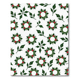 Festive Holly Wreath Pattern Area Rug