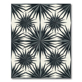 Black Starburst Agave Geometric Area Rug