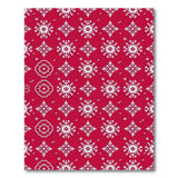 Red Snowflake Geometric Area Rug