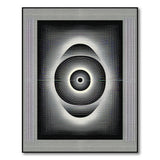 Hypnotic Op Art Black White Geometric Area Rug