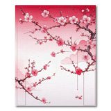 Pink Floral Vintage Pink Cherry Blossom Branch Area Rug