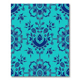 Floral Vintage Teal Floral Mandala Area Rug