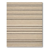 Rustic Brown Tan Striped Woven Area Rug