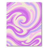 Vibrant Purple Swirl Abstract Area Rug