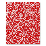 Bold Red Swirl Abstract Area Rug