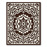 Brown and Tan Ornate Brown Persian Medallion Area Rug