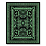 Emerald Maze Geometric Area Rug