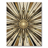 Ornate Gold Sunburst Area Rug