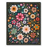 Multi-color and Patterns Vibrant Multi-Color Floral Area Rug