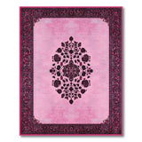 Traditional Persian Pink Persian Floral Medallion Rug